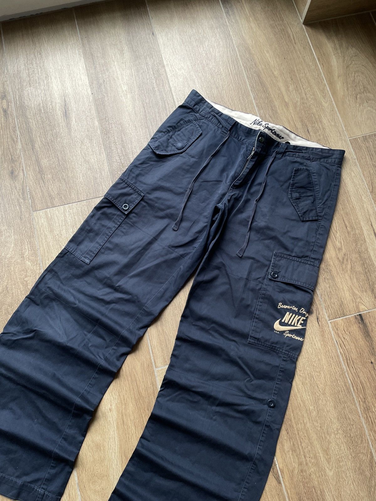 Nike Nike Vintage Cargo Pants Baggy Wide Japanese Avant Garde Y2K Size US 32 / EU 48 - 3 Thumbnail