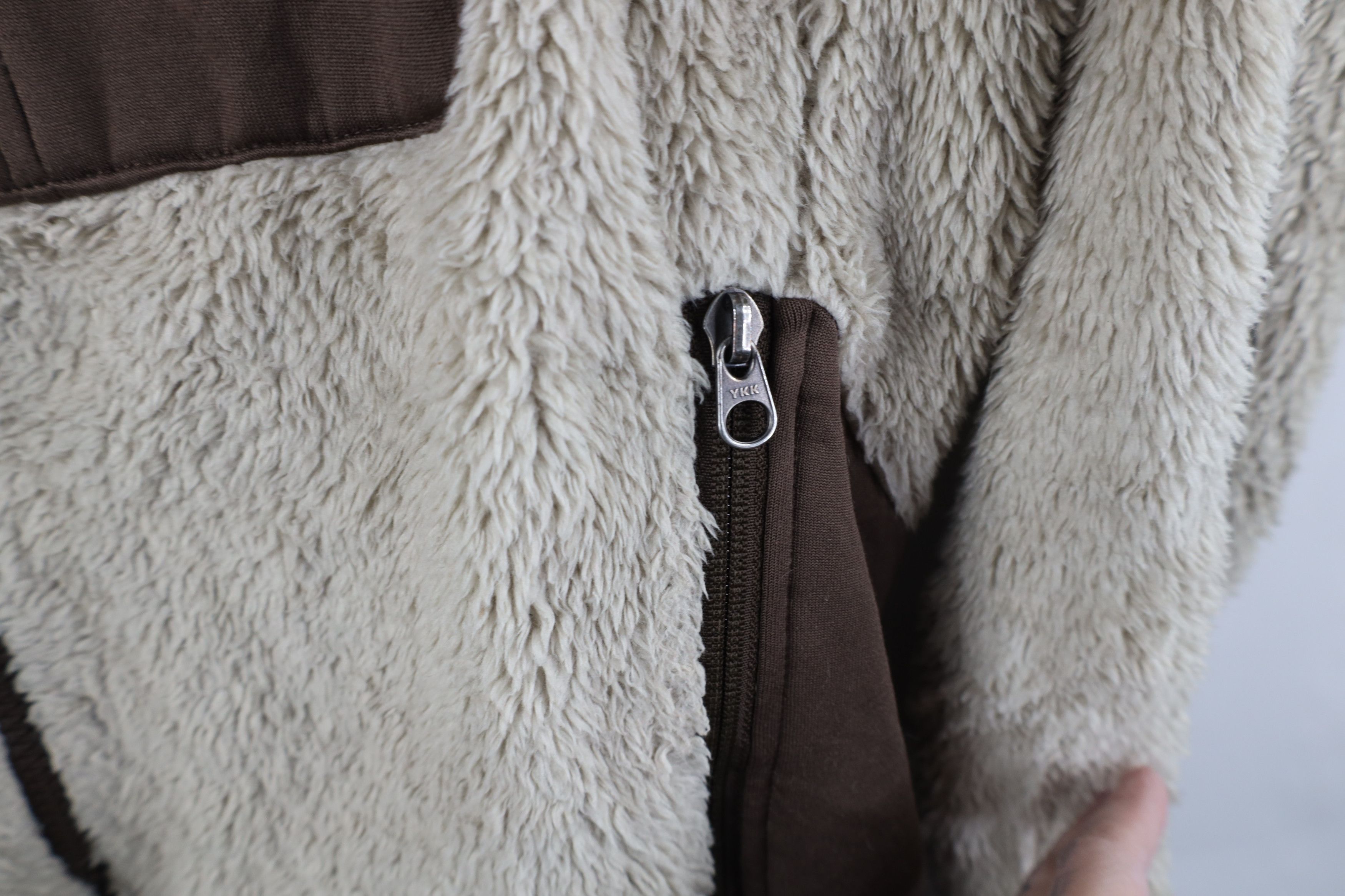 Mountain Hardwear × Vintage Mountain Hardwear Block Shag Fleece Full Zip Jacket Brown Size M / US 6-8 / IT 42-44 - 4 Thumbnail