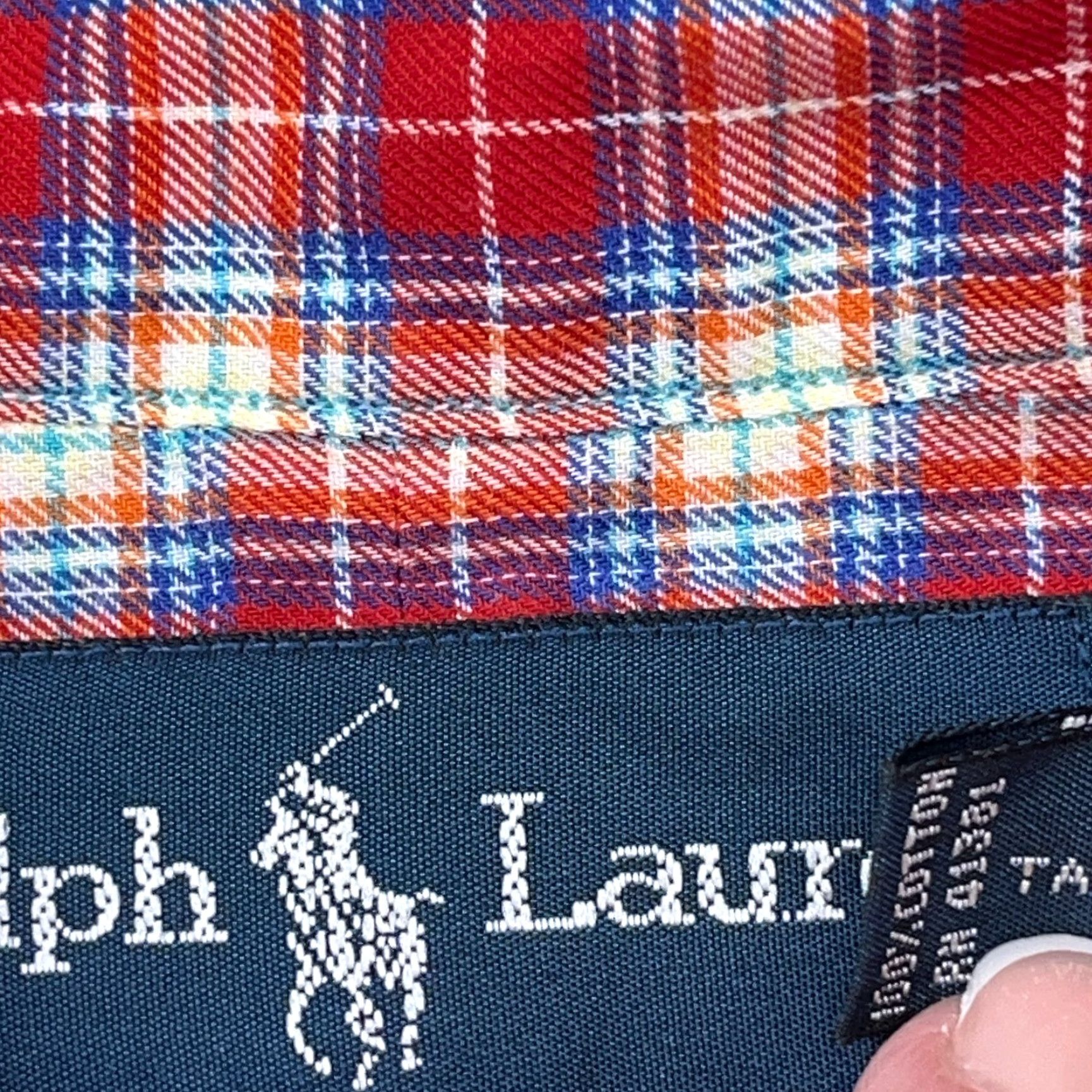 Ralph Lauren Ralph Lauren Button-Up Shirt Men Large Red Plaid Flannel Cotton Casual Classic Size 42R - 6 Thumbnail