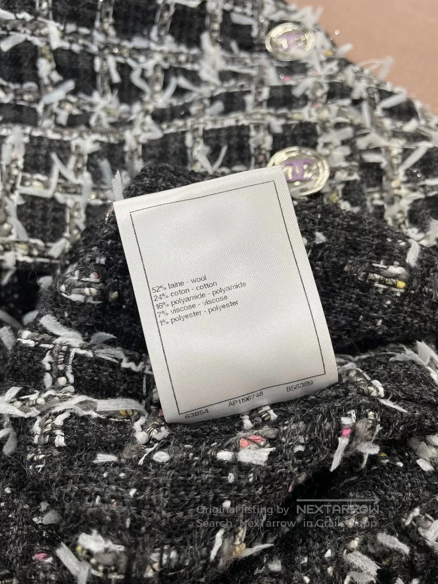 Chanel Chanel 23A Black Tweed Knit Jacket. Size US S / EU 44-46 / 1 - 6 Thumbnail