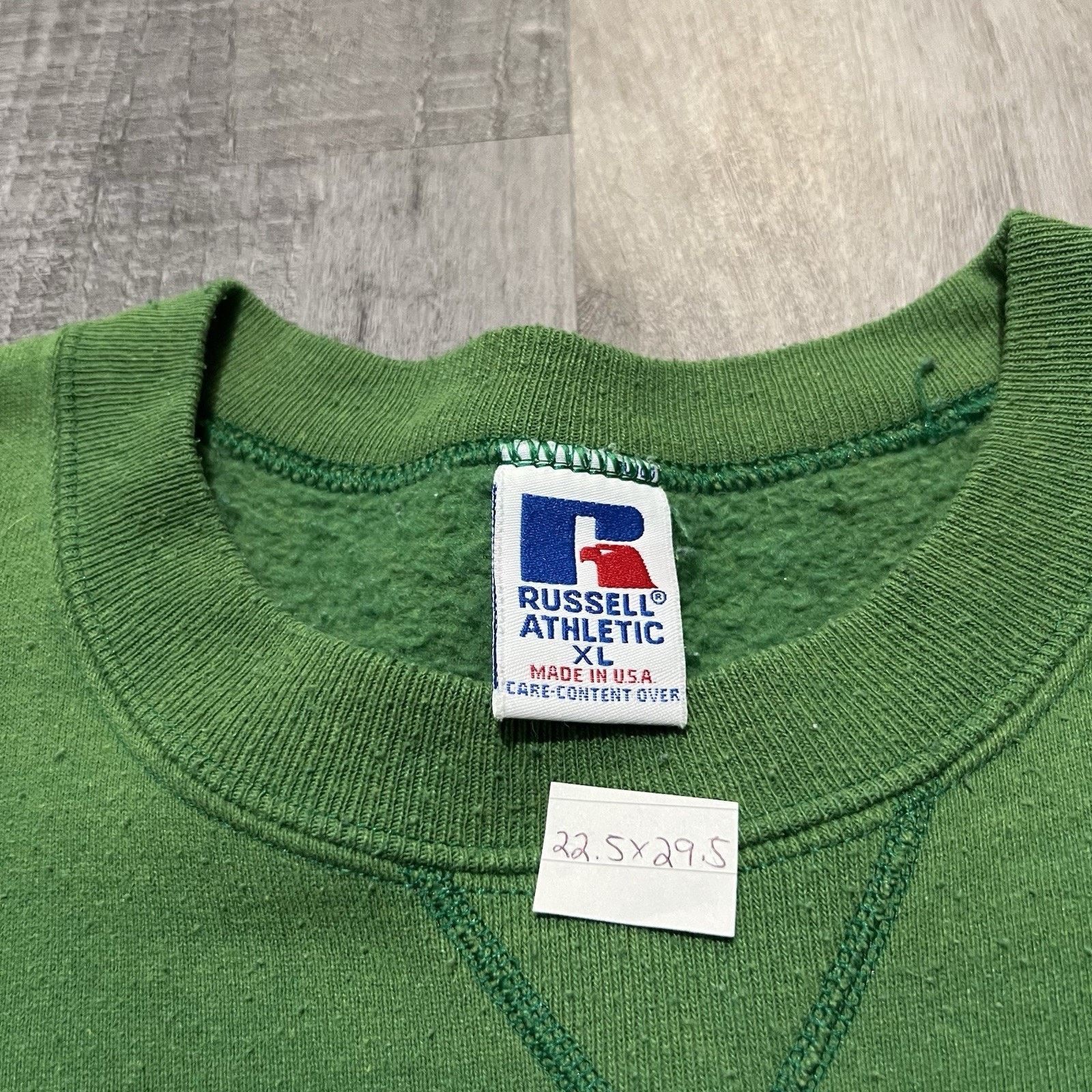 Russell Athletic VTG Russell Athletic Sun Faded Green Tis Himself Crewneck Size US XL / EU 56 / 4 - 4 Thumbnail