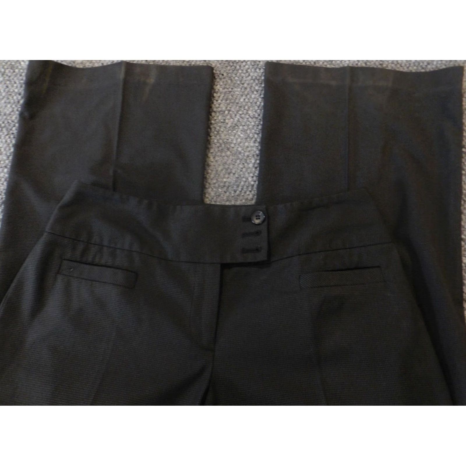 Ann Taylor Ann Taylor Pants 6 Gray Plaid Straight Womens Stretch Polyester Chino Casual Regular Inseam 30 in Size 28" / US 6 / IT 42 - 3 Thumbnail