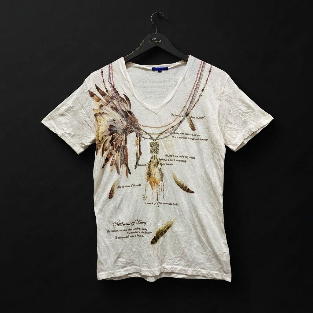 トップス 00s goa feather wings necklace tee If Six Was Nine × Japanese Brand × Le Grande Bleu (L.G.B.) G.O.A