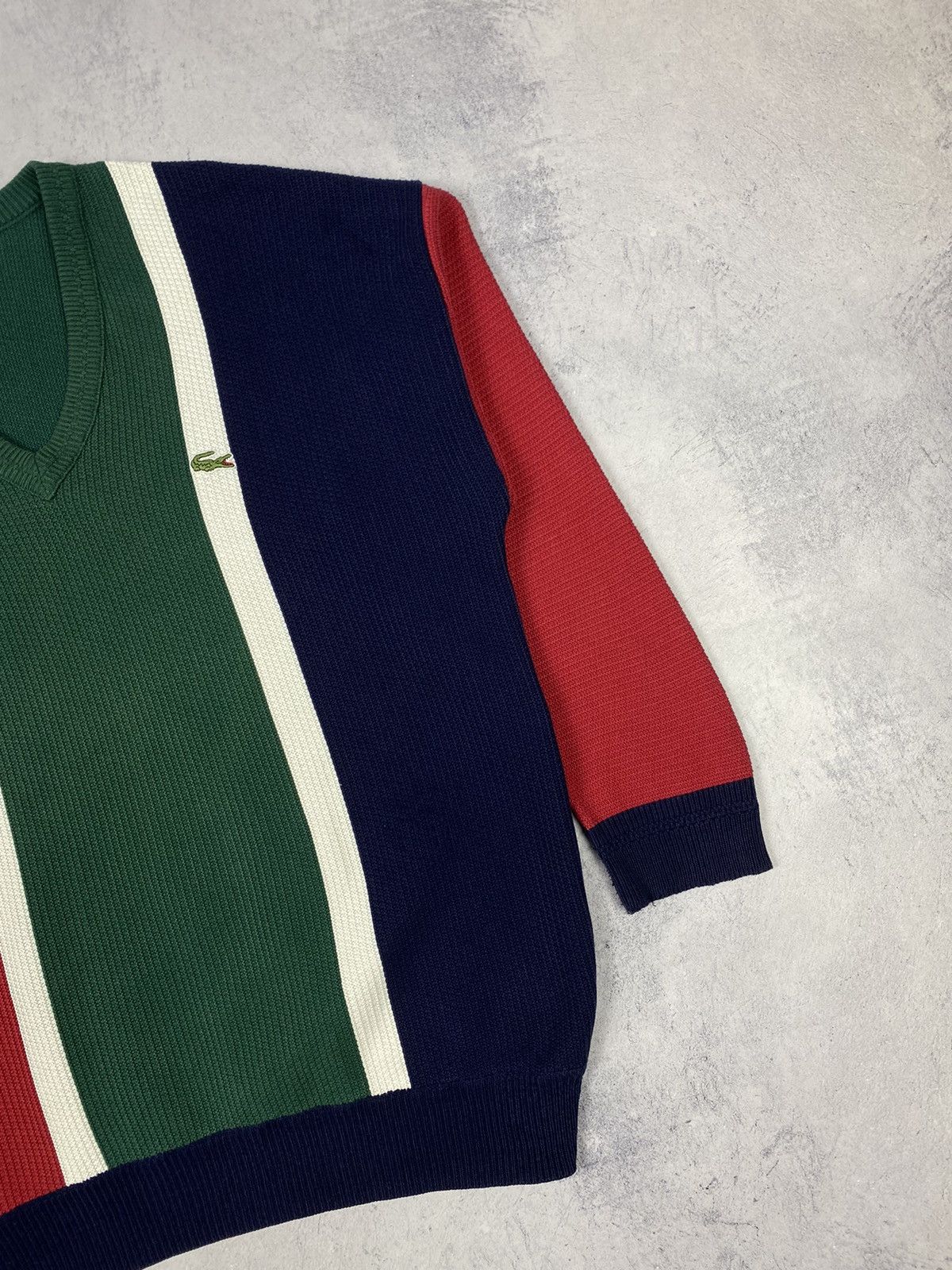 Lacoste Lacoste Stripped Designer Knitted Jumper Sweater Vintage 90s Size US L / EU 52-54 / 3 - 4 Thumbnail