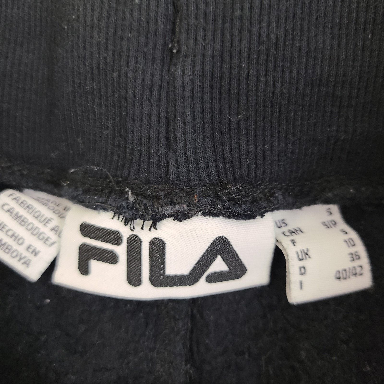 Fila FILA Womens Graphic Tracksuit Trousers Joggers Small Black Size 30" / US 8 / IT 44 - 4 Thumbnail