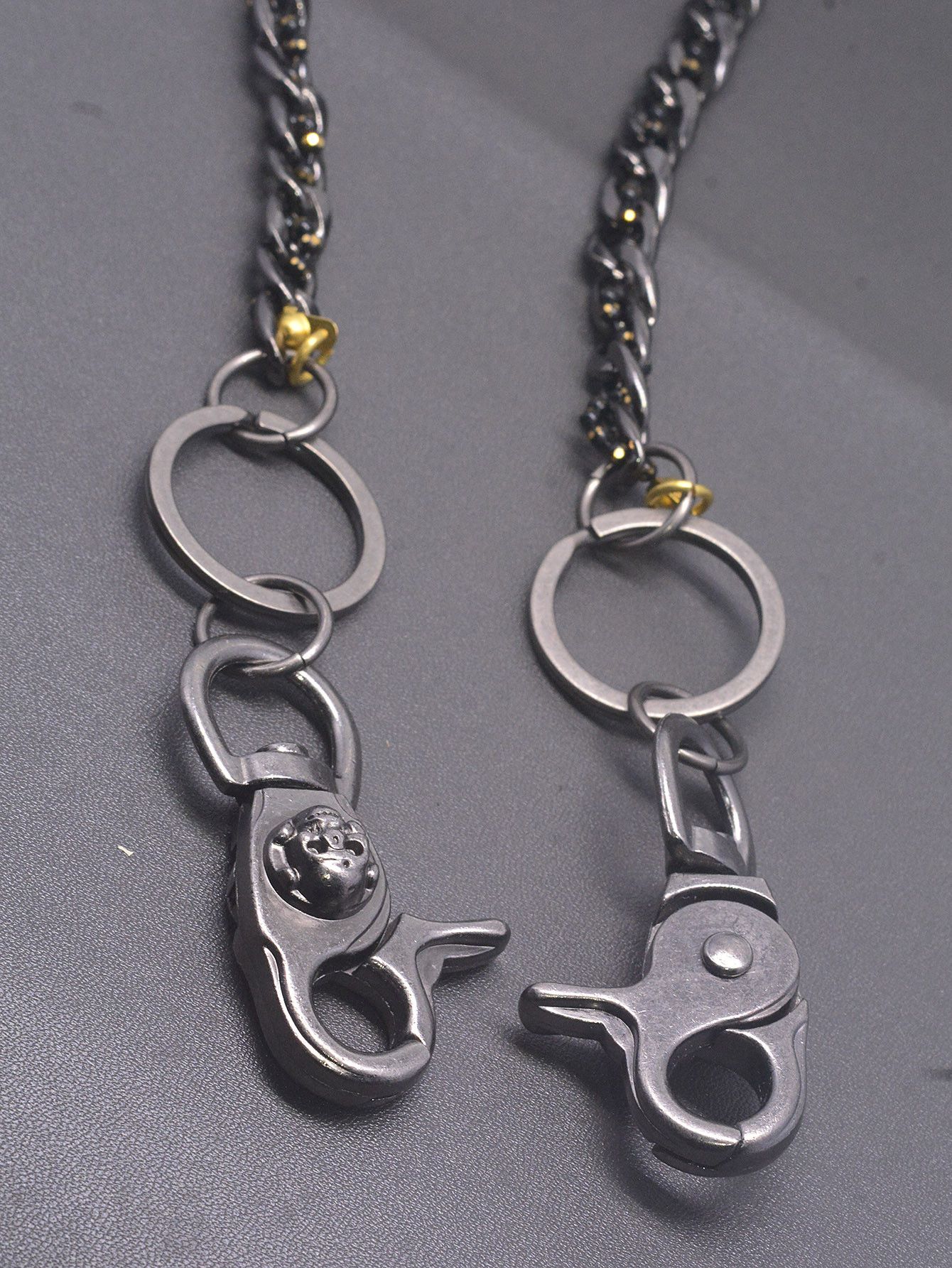 Japanese Brand Gunmetal Black Biker Pants Chain 26-Inch Keychain Size ONE SIZE - 4 Thumbnail