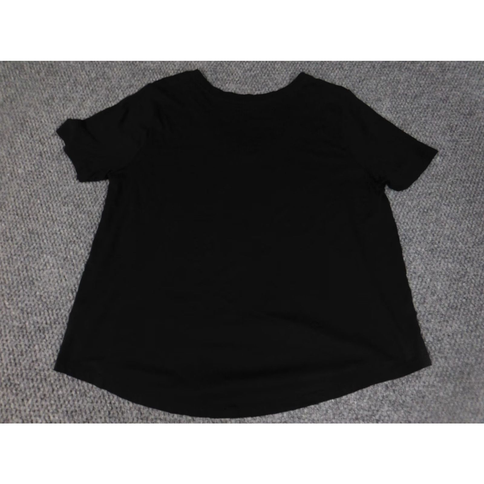 Vintage Terra & Sky Womens Top Blouse 14W Black Round Neck Short Sleeve Cotton Rayon Stretch Basic Casual T-Shirt Regular Womens Size XL / US 12-14 / IT 48-50 - 7 Thumbnail