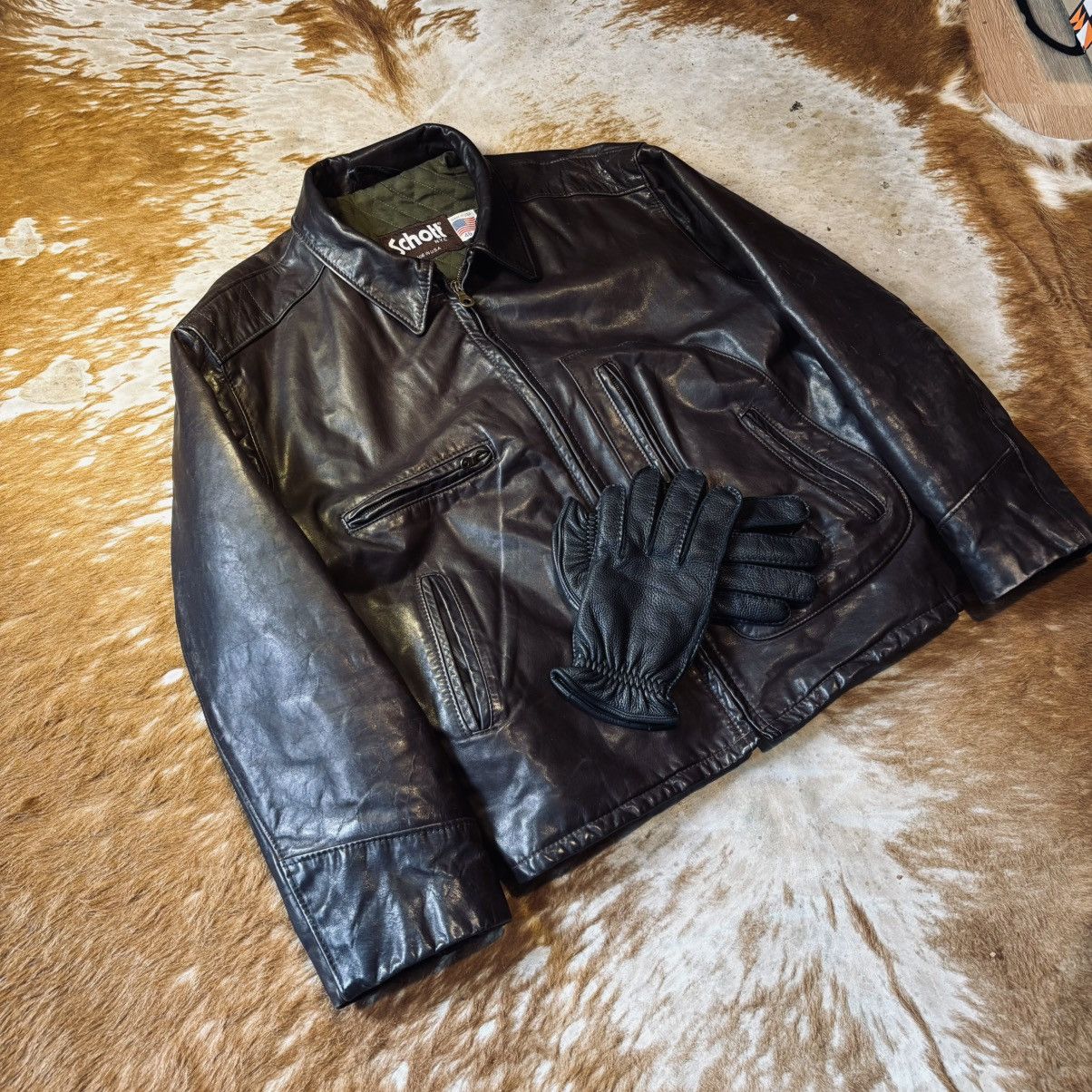 Schott Schott Made In Usa Leather Jacket Size 48 Fit L Size US L / EU 52-54 / 3 - 3 Thumbnail