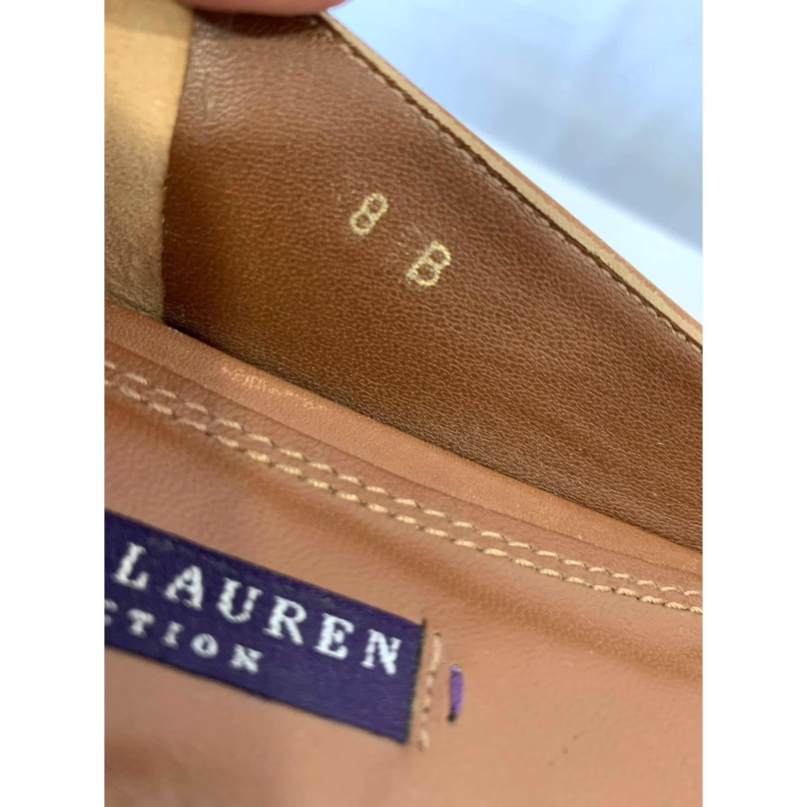 Ralph Lauren Ralph Lauren Collection Women’s Leather Flats Loafers Fringe Buckle Brown 8 Womens Leather Flats Loafers Fringe Buckle Leather Brown Jessica Size US 8 / IT 38 - 5 Thumbnail
