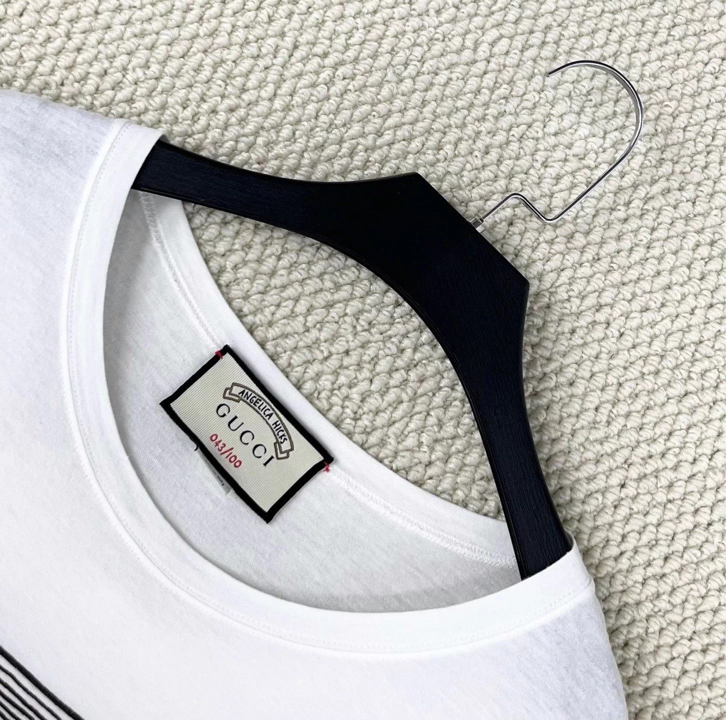 Gucci Gucci white GG stripe short sleeve tee M unisex Size M / US 6-8 / IT 42-44 - 2 Thumbnail