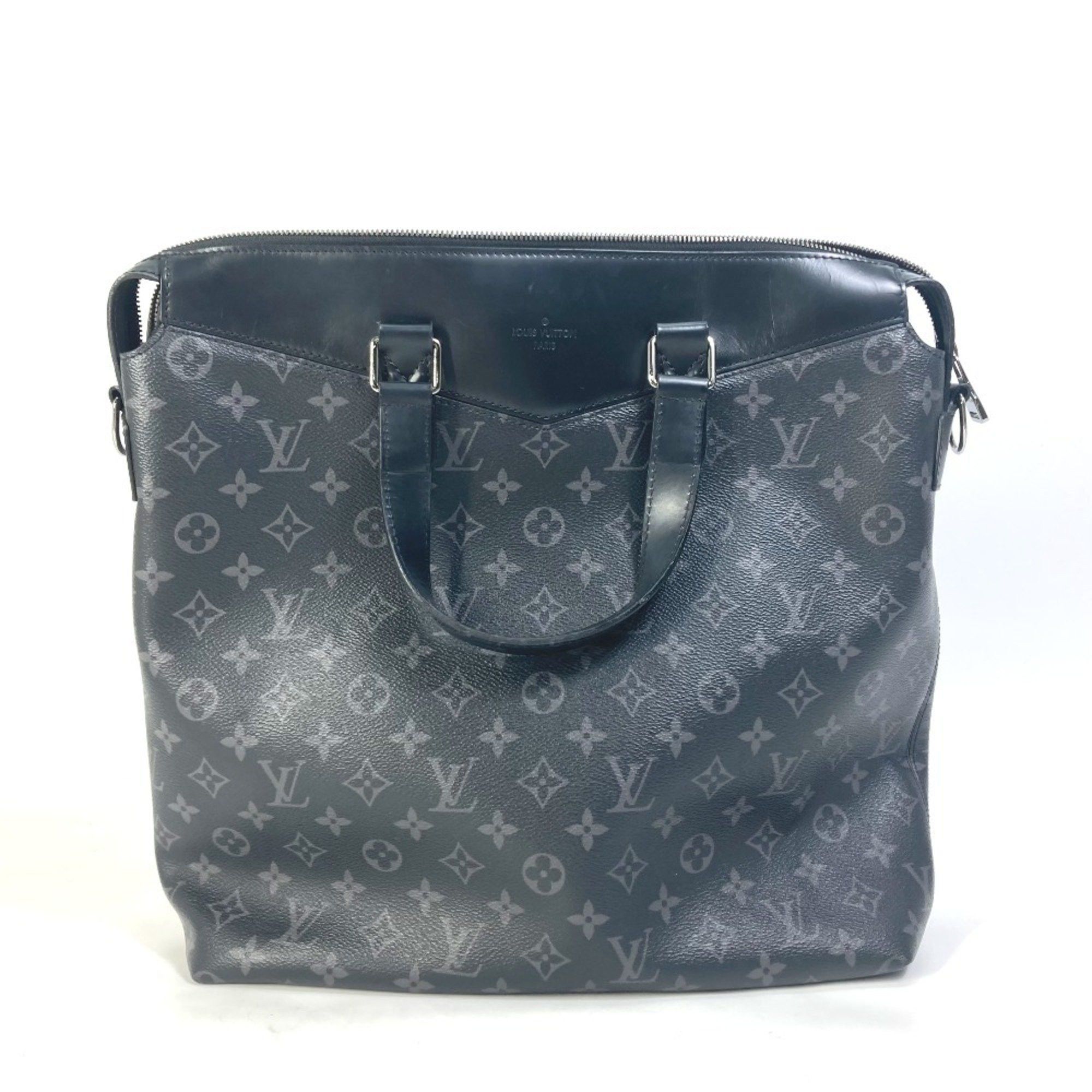 LOUIS VUITTON M40567 Monogram Eclipse Explorer Tote Shoulder Bag in Canvas Men's Black