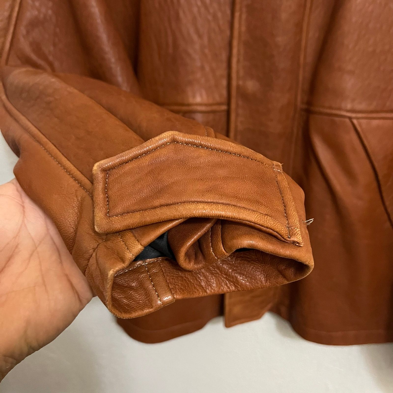 Vintage Michael Lawrence Signature Brown Leather Jacket USA Sz M 90s Size US M / EU 48-50 / 2 - 15 Thumbnail