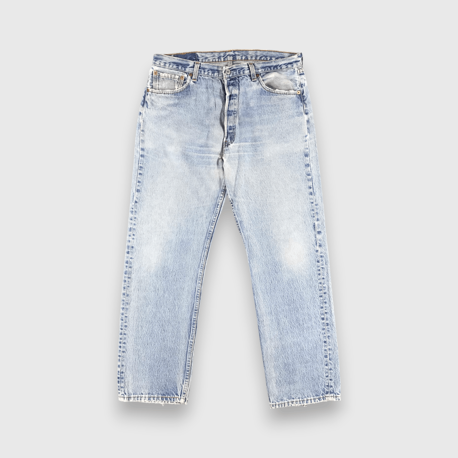 Levi's 90s Vintage Light Wash Levis 501 Jeans-J1501 Size US 35 - 1 Thumbnail