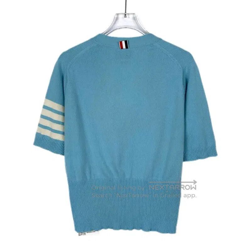 Thom Browne Thom Browne Blue Cashmere Short Cardigan . Size XS / US 0-2 / IT 36-38 - 2 Thumbnail