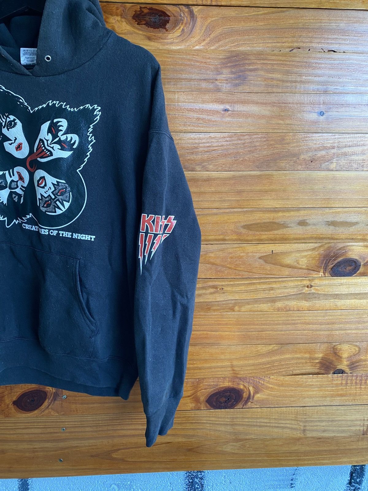 KISS Vintage 90s KISS “Creatures of the Night” Hoodie – Black Size US M / EU 48-50 / 2 - 7 Thumbnail