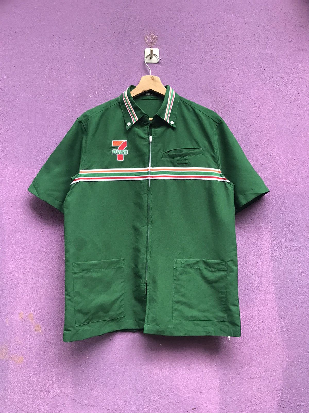 Vintage 7 eleven work shirts embroidery logo