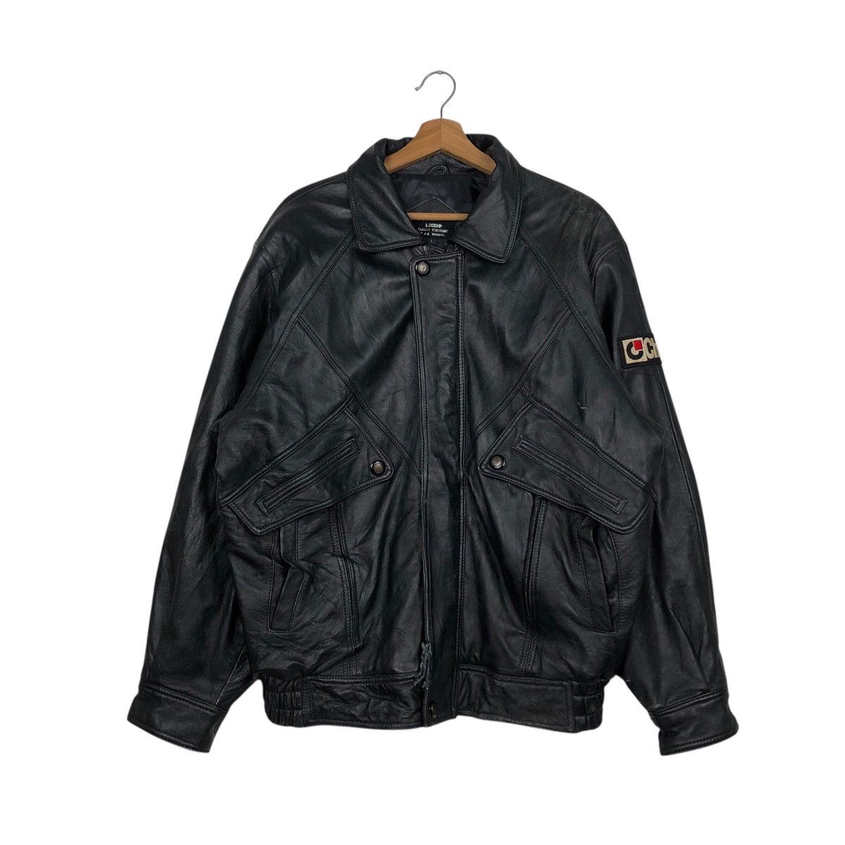 Japanese Brand × Vintage 📌Vintage Biker Leather Jacket MT Legend Choei Issey Miyake Size US L / EU 52-54 / 3 - 2 Thumbnail