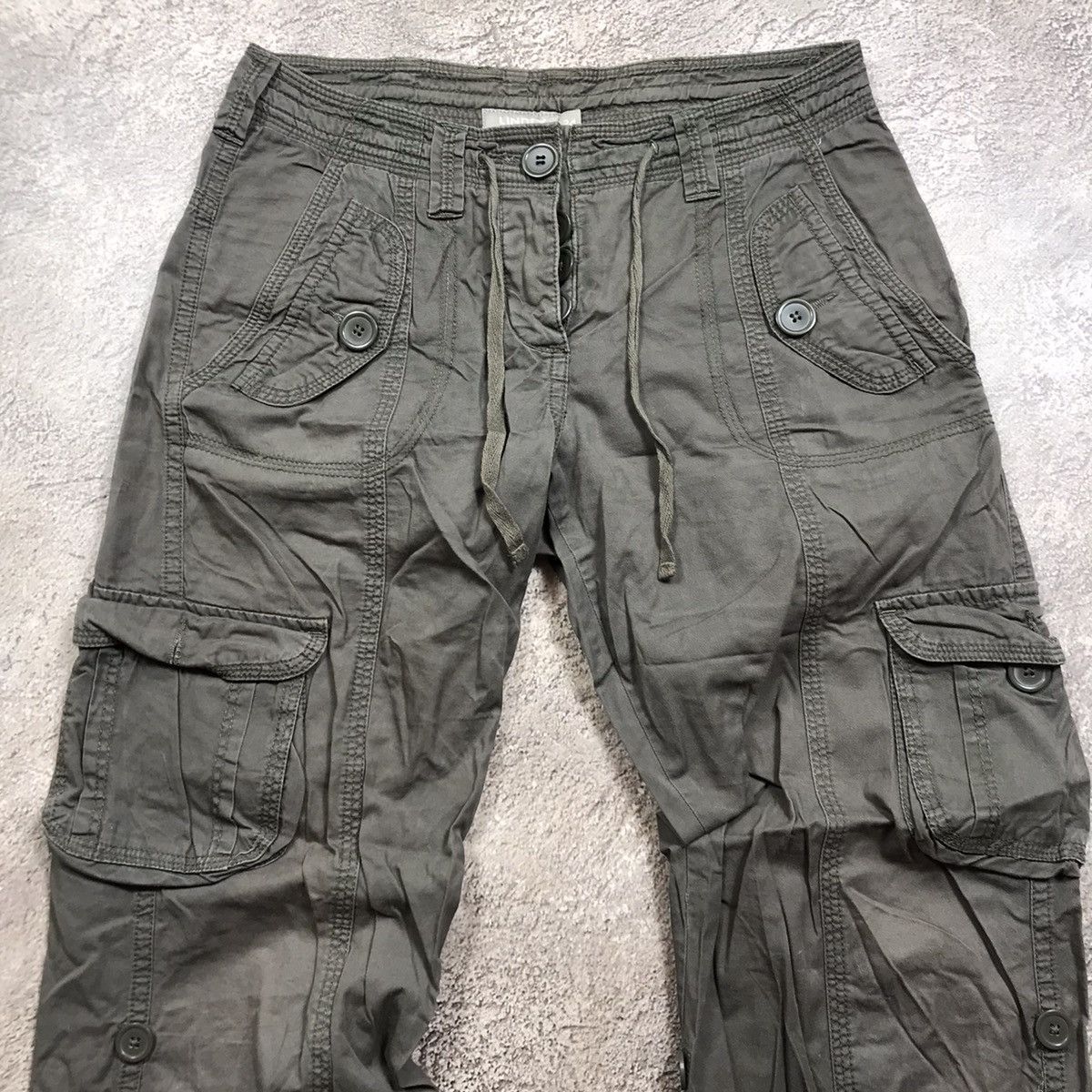 Vintage Vintage Y2K Baggy Cargo Pants Distressed Tactical Streetwear Size 28" / US 6 / IT 42 - 5 Thumbnail