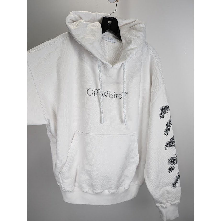 Off-White o1rshd1 Diags Bit Book Skate Hoodie in White/Black Size US M / EU 48-50 / 2 - 7 Thumbnail