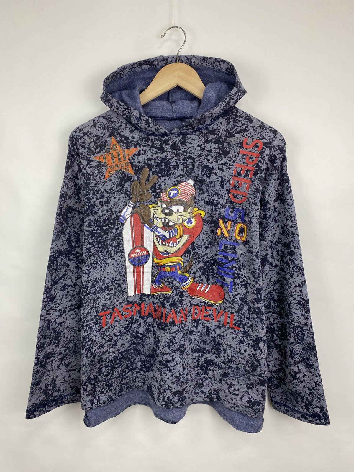 Warner Bros 🇺🇸 Vintage 90s Taz Snowboard Looney Tunes Hoodie Y2K Rare Size US M / EU 48-50 / 2 - 3 Thumbnail