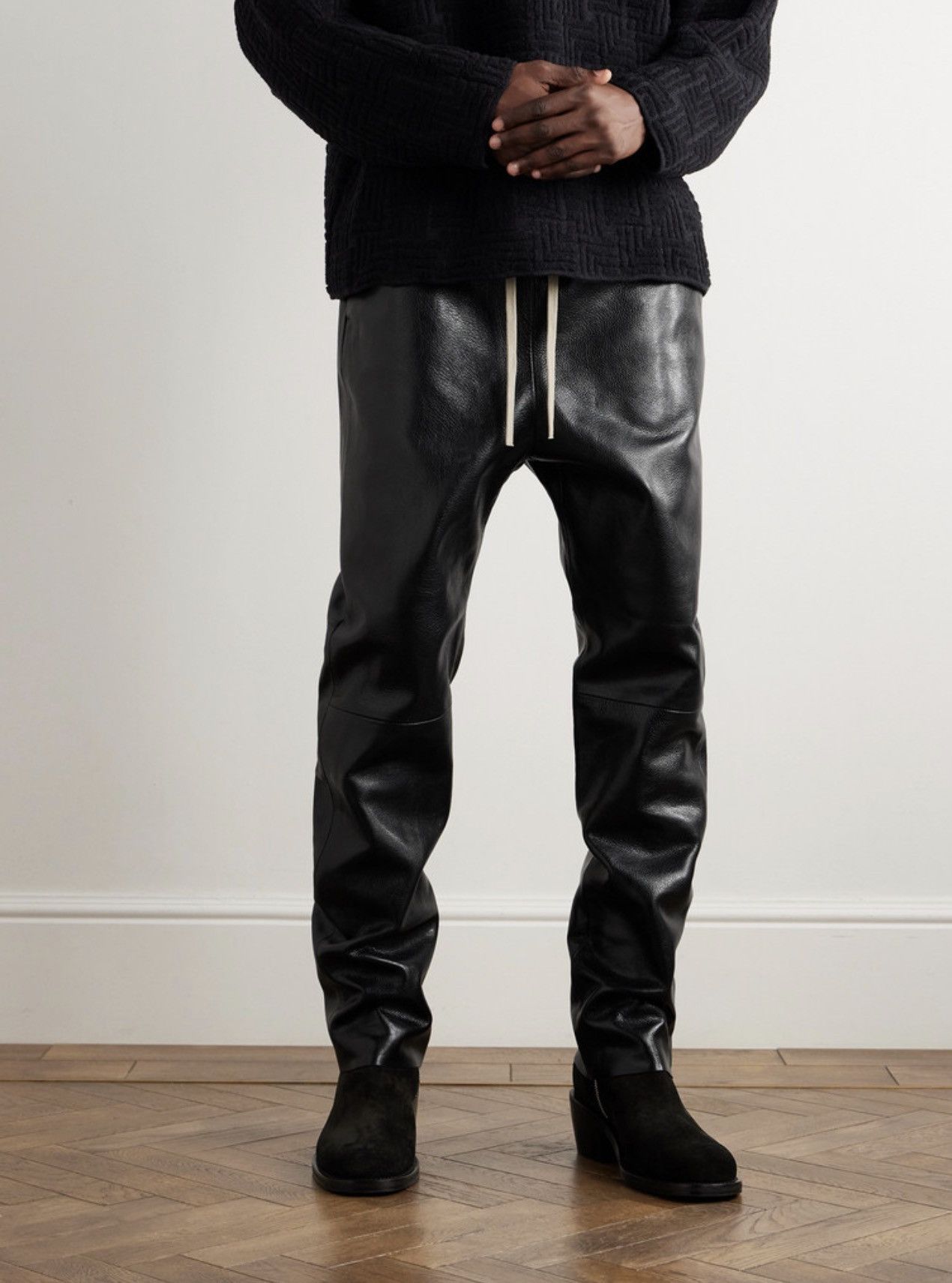 Fear of God Fear of God Leather Forum Trousers Size US 33 - 1 Thumbnail