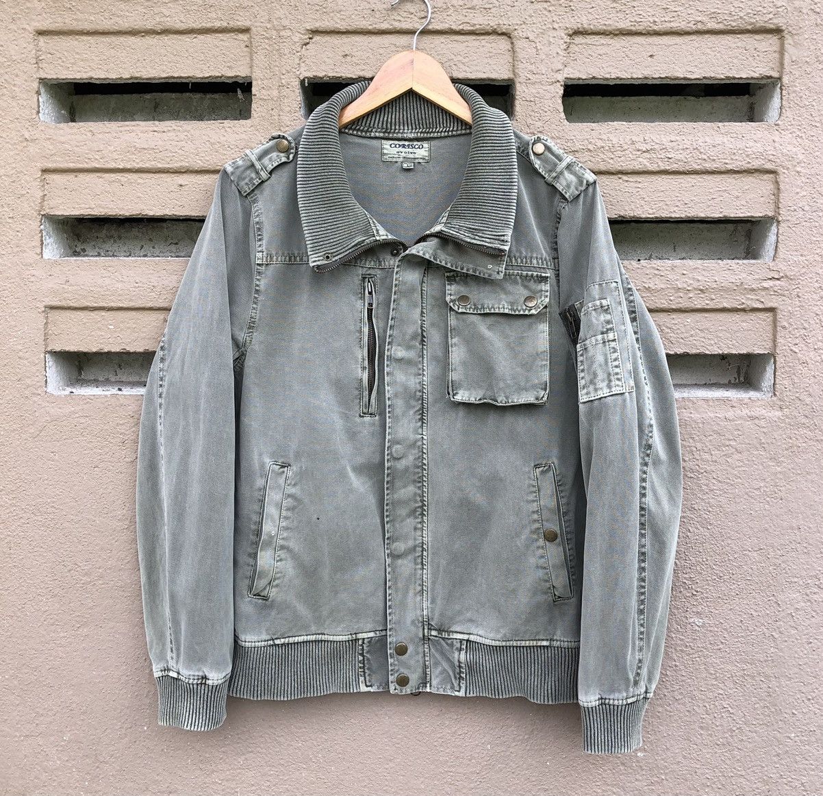 Vintage Vintage CORISCO evolve Faded Bomber Jacket Size US L / EU 52-54 / 3 - 3 Thumbnail