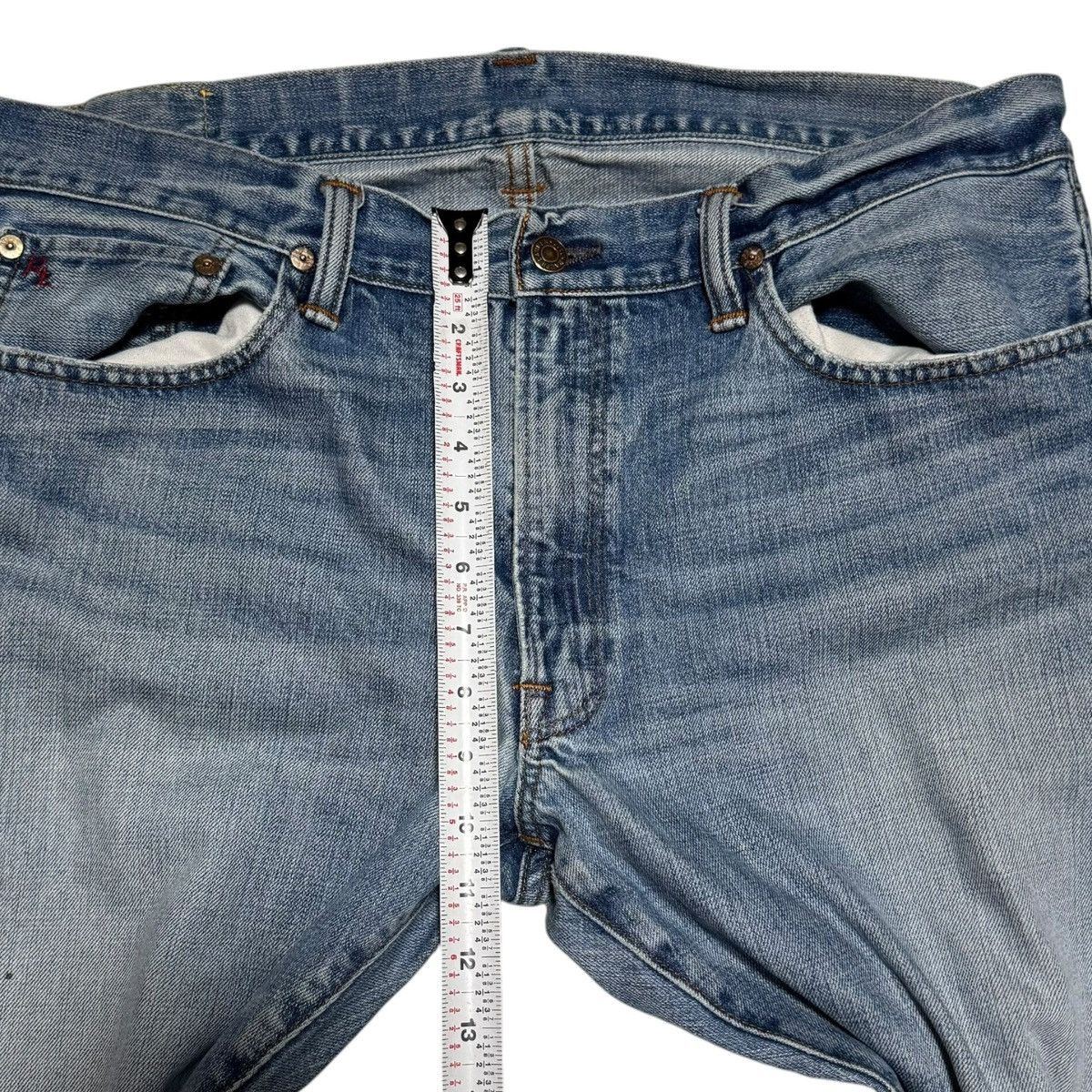 Polo Ralph Lauren Polo Ralph Lauren Slim Straight Distressed Jeans Men 37x30.5 Size US 37 - 11 Thumbnail