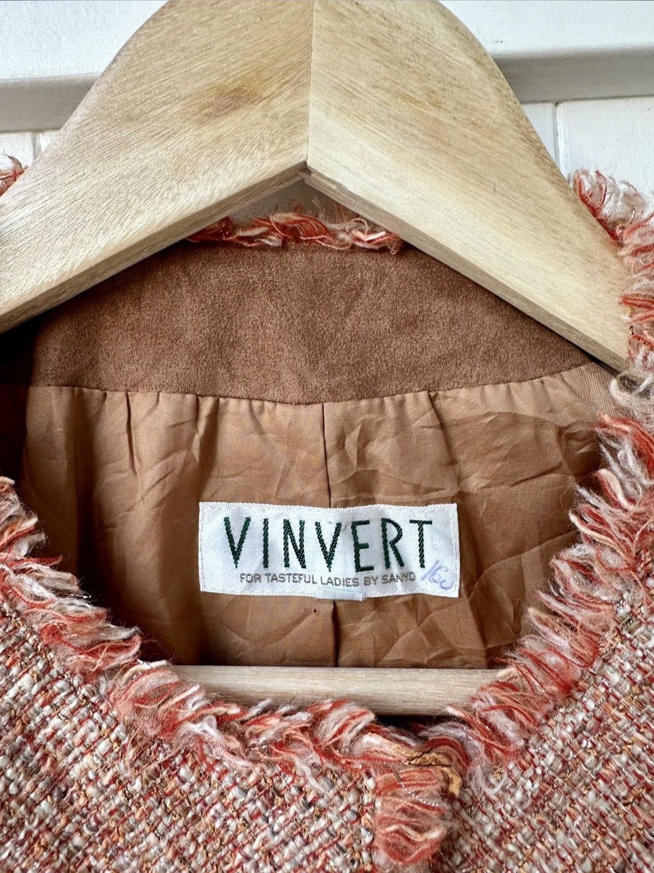 Japanese Brand Vintage Vinvert Tweed Jacket Japan Made Size M / US 6-8 / IT 42-44 - 12 Thumbnail