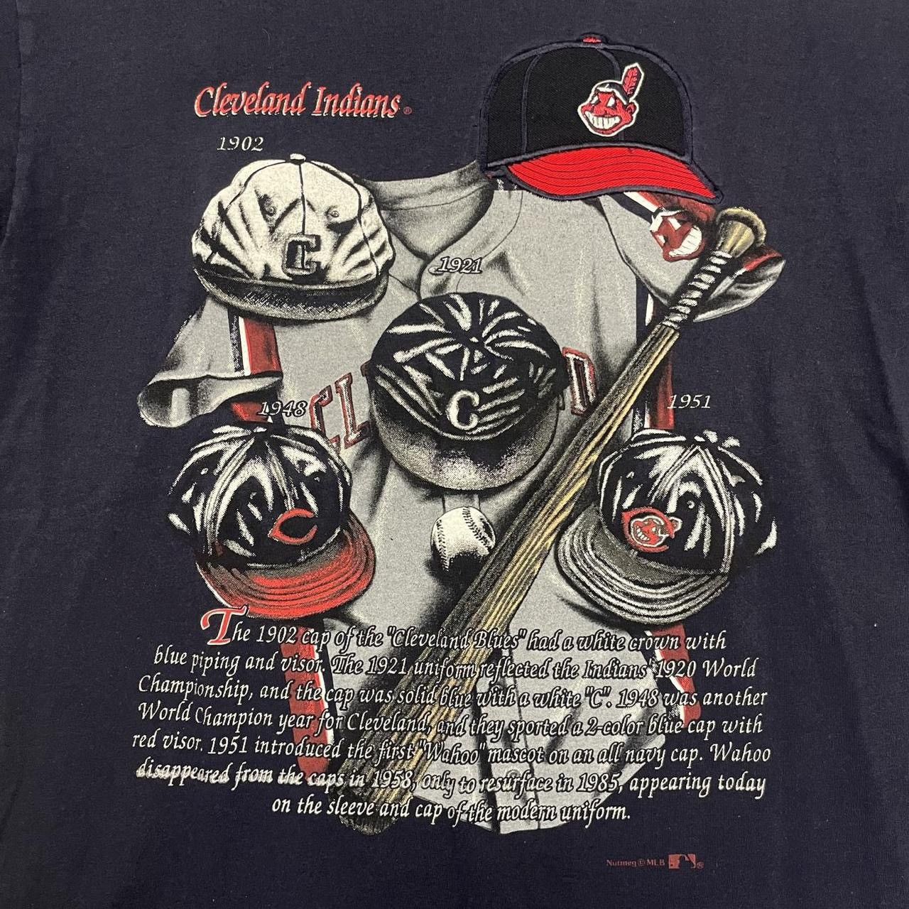 MLB × Nutmeg × Vintage Vintage 90’s Cleveland Indians Nutmeg History T-Shirt Size US L / EU 52-54 / 3 - 3 Thumbnail