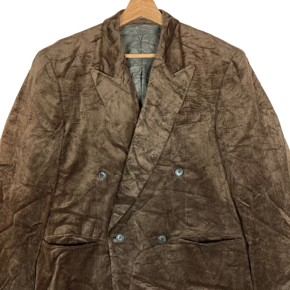 Lanvin Vintage Lanvin Classique Flat Button Corduroy Coat Blazer Size US M / EU 48-50 / 2 - 2 Thumbnail