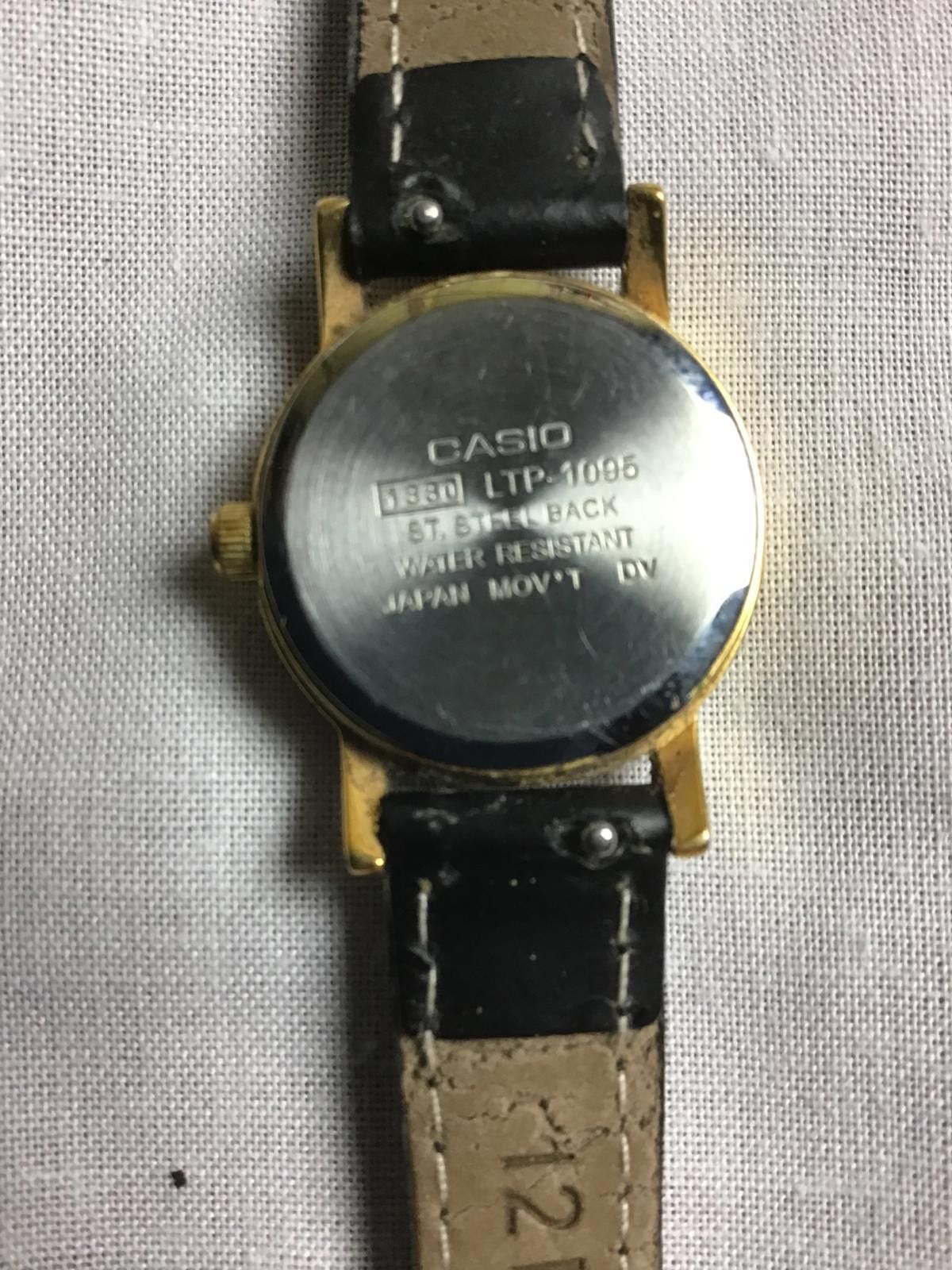 Casio Casio Classic Quartz Watch with Black Leather Strap Size ONE SIZE - 5 Thumbnail