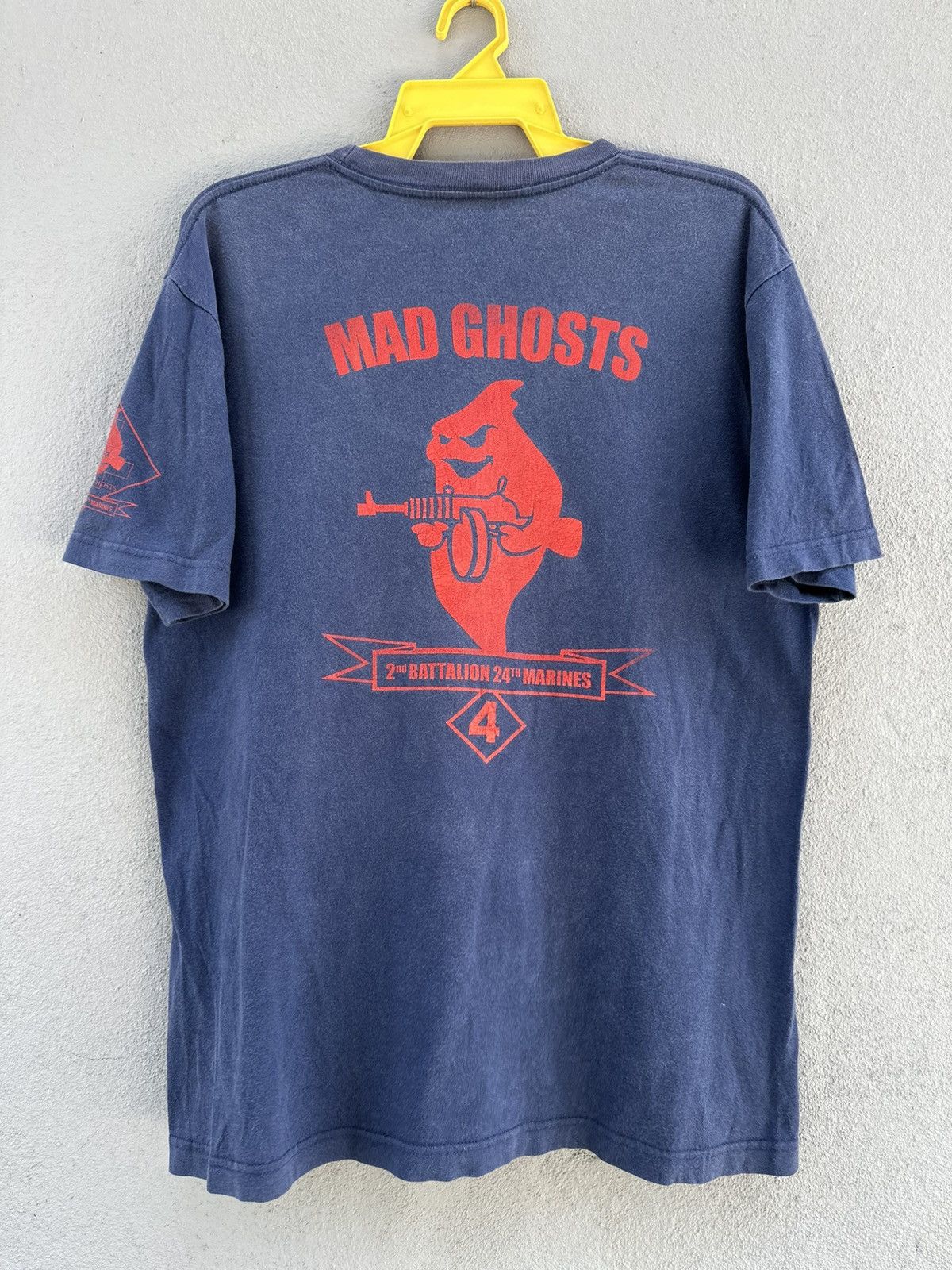 Army Of Me Thrashed Vintage Mad Ghosts U S Marine Corps Sun Faded Tee Size US L / EU 52-54 / 3 - 1 Thumbnail