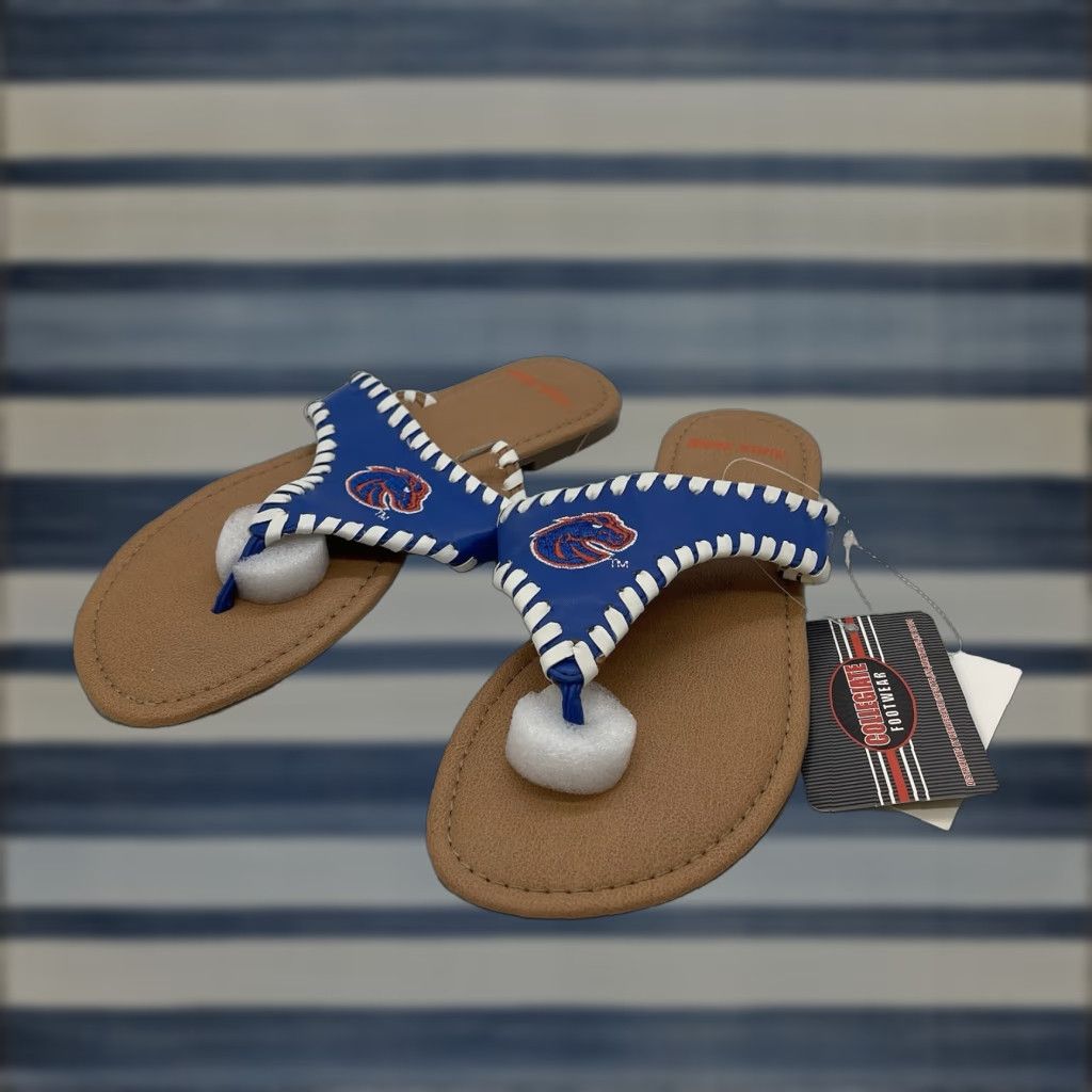 Vintage Boise State Broncos Flip Flops Womens 7 US / UK 5.5 Thong Sandal Summer Sports Sandal Size US 7 / IT 37 - 1 Thumbnail