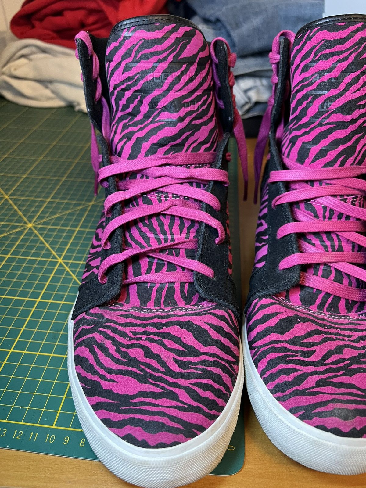 Supra Vintage Supra Muska Skytop Black Magenta Zebra Striped shoes Size US 13 / EU 46 - 14 Thumbnail
