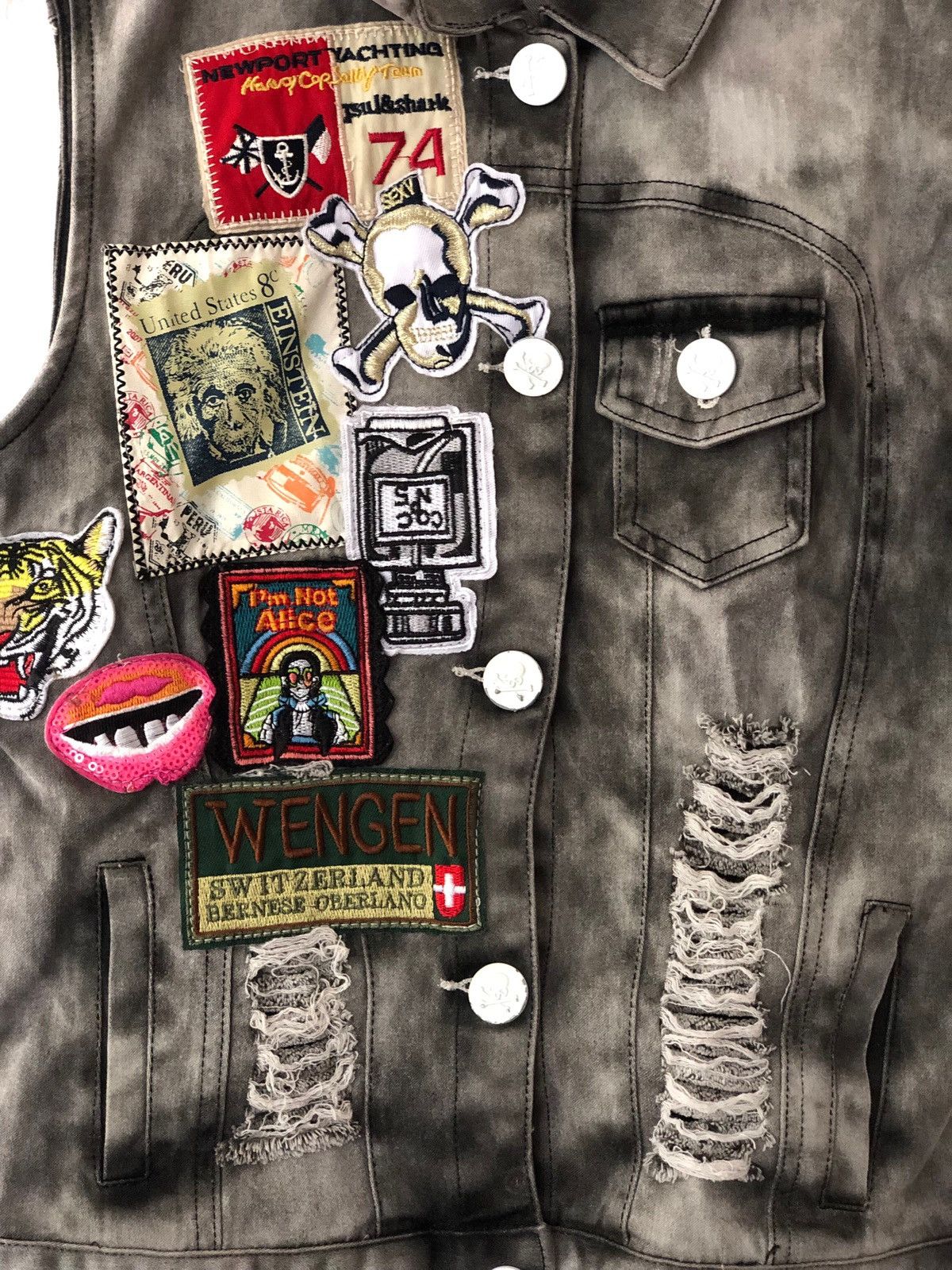 Beauty Beast × Hysteric Glamour × Japanese Brand JAPANESE JOCELYN VEST PUNK SKULL DISTRESSED Size US M / EU 48-50 / 2 - 5 Thumbnail
