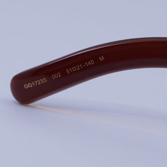 Gucci Gucci GG1723S 002 Sunglasses Transparent Brown Square Frame Size ONE SIZE - 8 Thumbnail