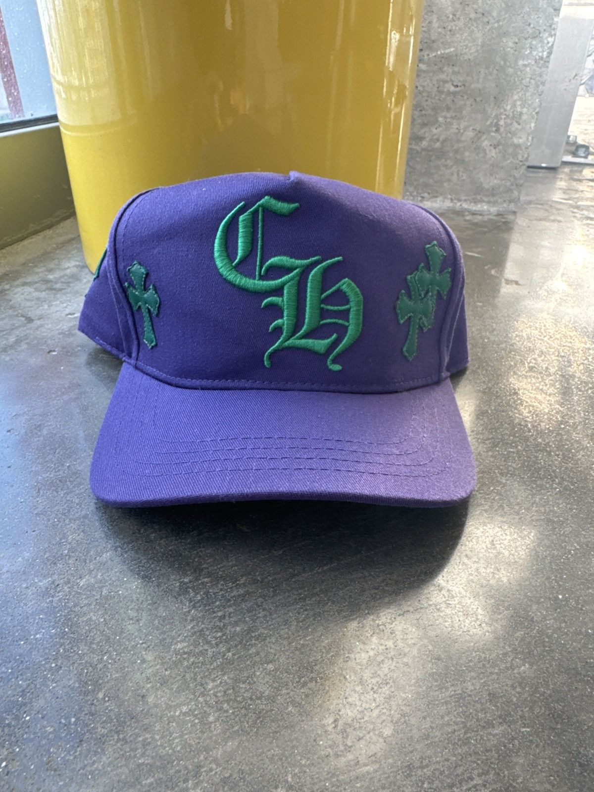 Chrome Hearts Green and Purple Patch SnapBack Hat