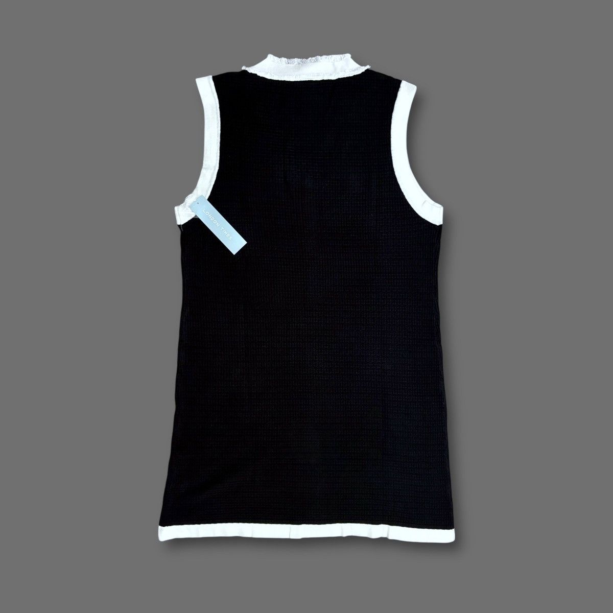 Other London Times Women’s Black White Waffle Knit Mini Dress XL Size XL / US 12-14 / IT 48-50 - 6 Thumbnail