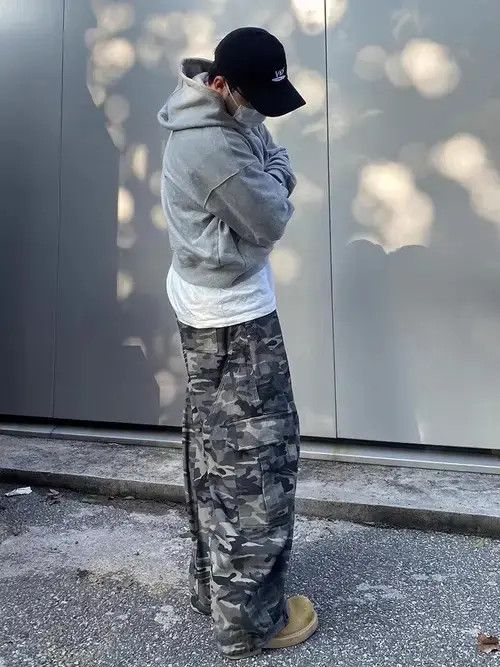 Jean Baggy Cargo Wide Leg Pants Size US 33 - 6 Thumbnail