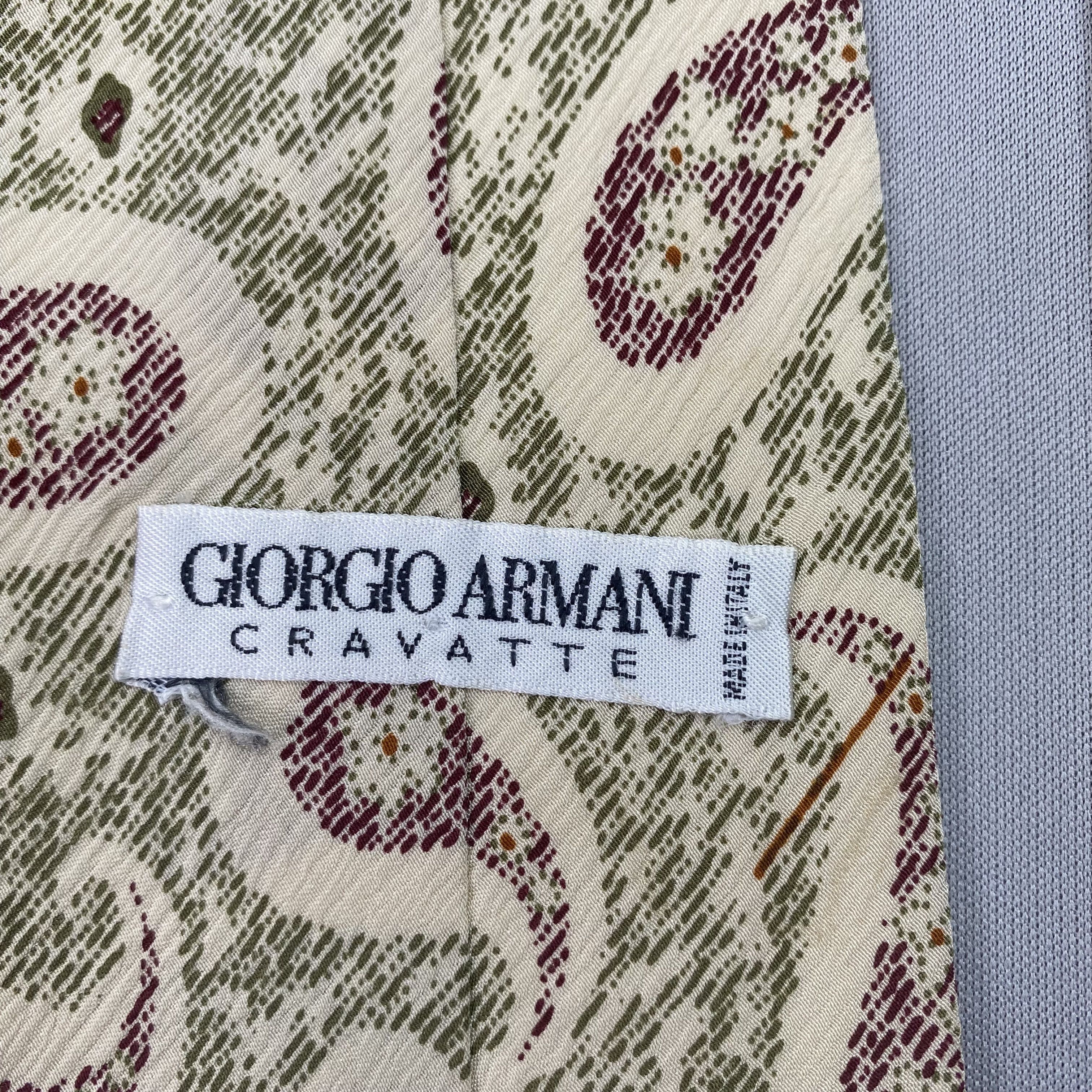 Giorgio Armani Vintage Giorgio Armani SILK Necktie Cravate Pure Silk Size ONE SIZE - 7 Thumbnail