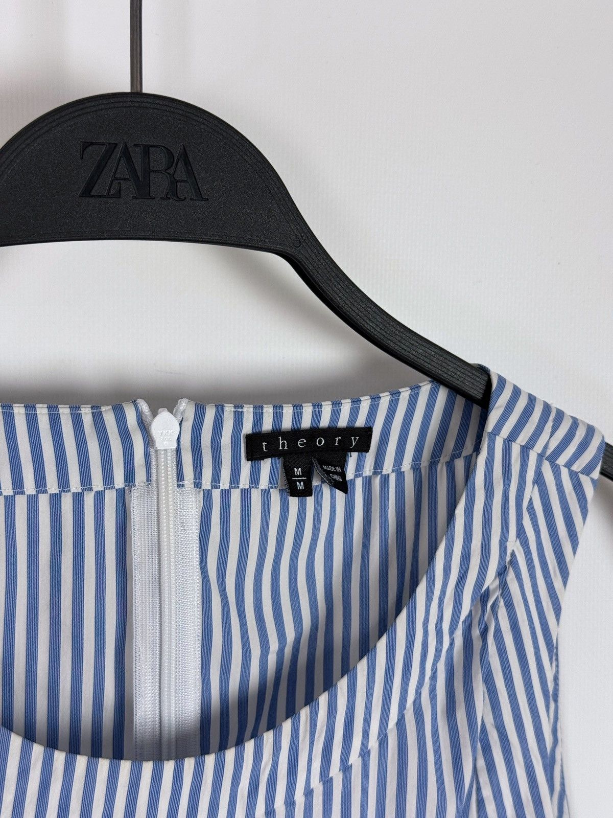 Theory Theory Striped Cotton Blend Sleeveless Blouse Size M / US 6-8 / IT 42-44 - 5 Thumbnail