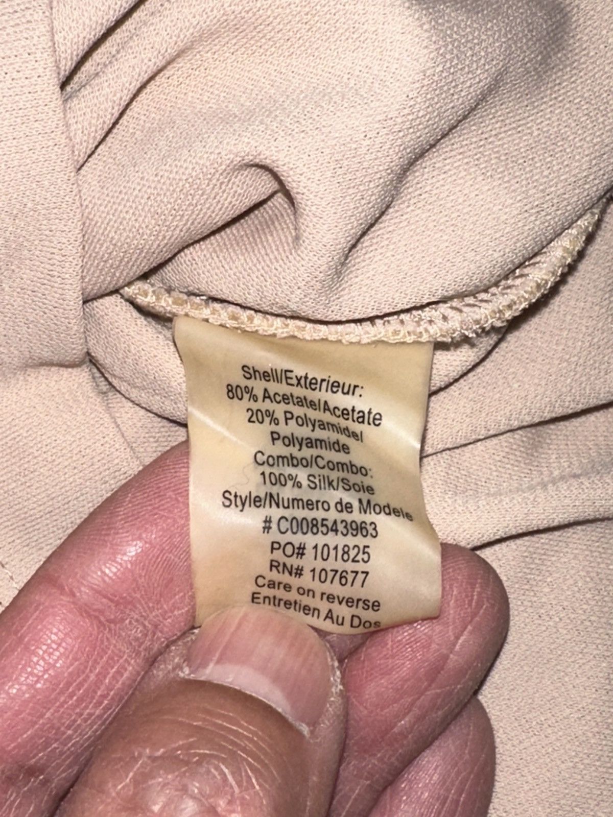 Alice + Olivia Alice + Olivia Long Sleeve Goddess Silk Wrap Nude Mini Dress Size S / US 4 / IT 40 - 6 Thumbnail