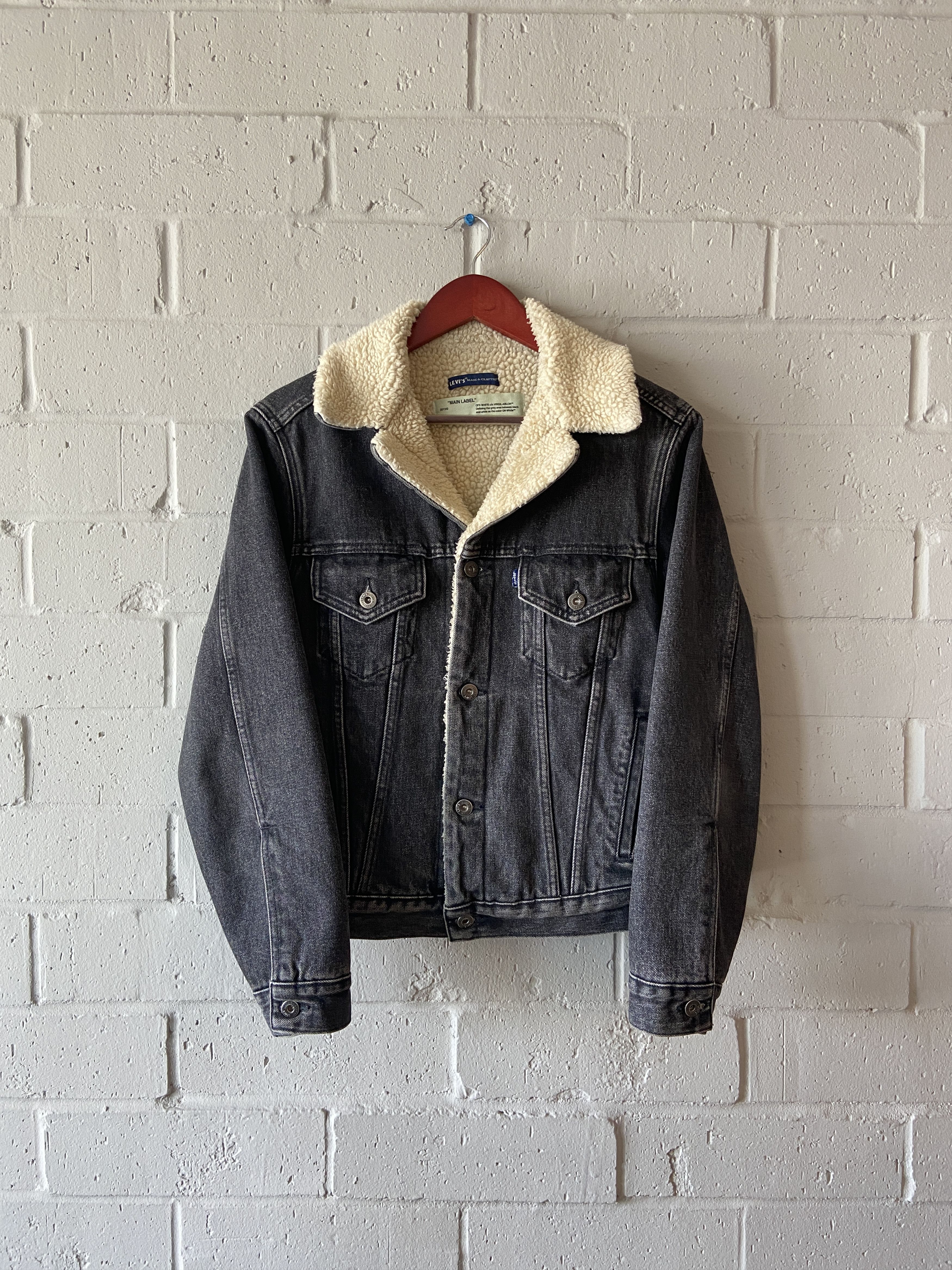 Levi's Made & Crafted × Off-White Off White x Levi’s Made & Crafted Denim Sherpa Jacket Size US S / EU 44-46 / 1 - 1 Thumbnail