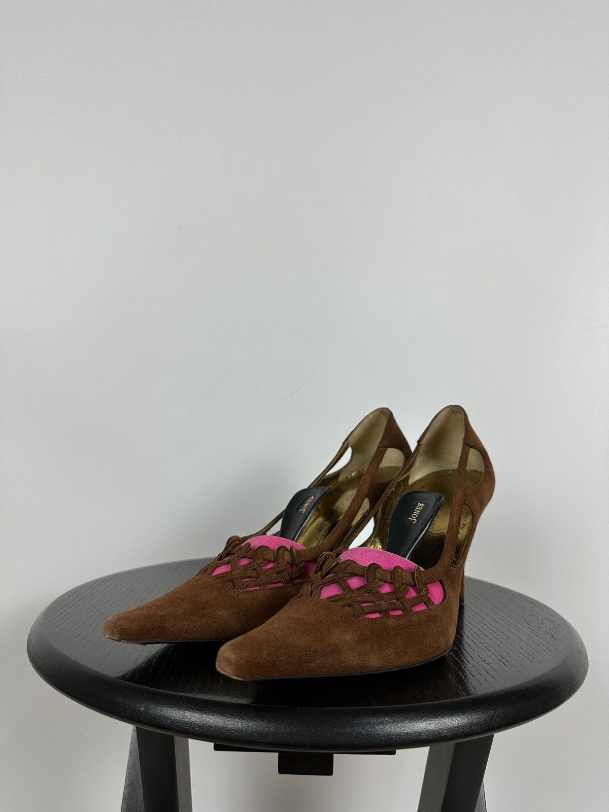 Dolce & Gabbana Vintage Dolce&Gabbana Suede Brown Heels Size US 7.5 / IT 37.5 - 9 Thumbnail
