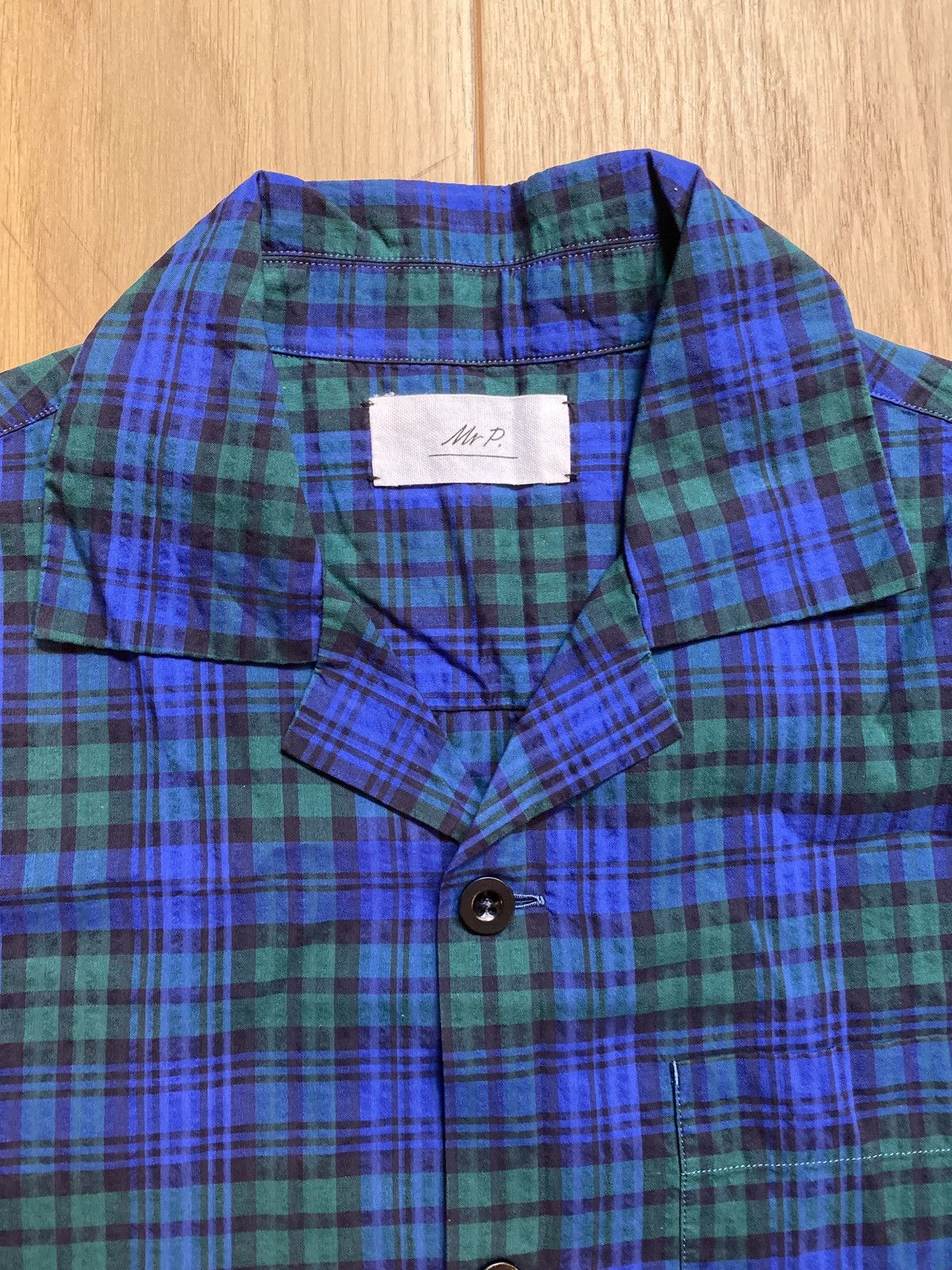 Mr P. Mr P. Short Sleeve Check Camp Collar Shirt Size US M / EU 48-50 / 2 - 2 Thumbnail