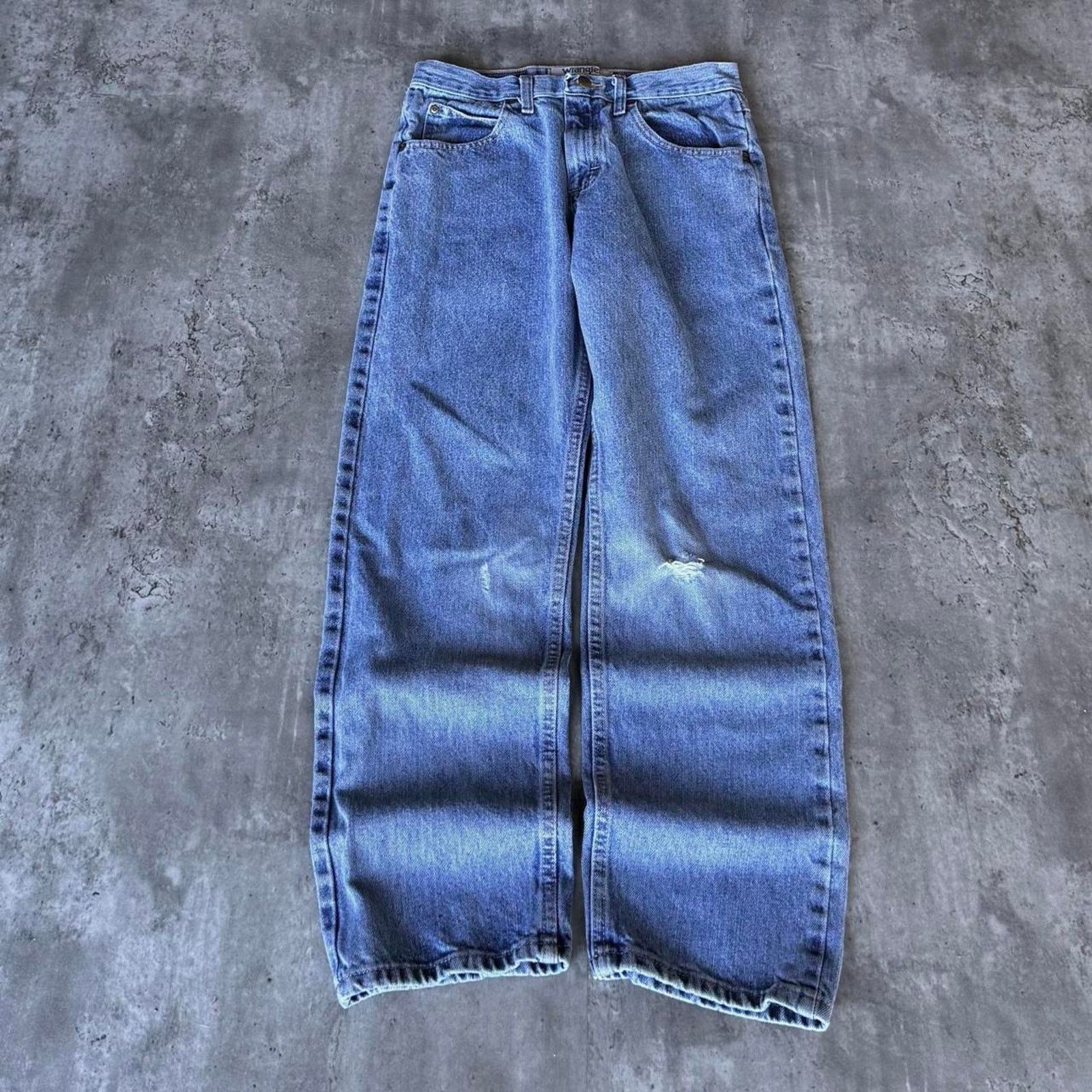 Vintage × Wrangler Vintage Y2K Blue Denim Essential Wrangler Denim Jeans Size US 29 - 1 Thumbnail