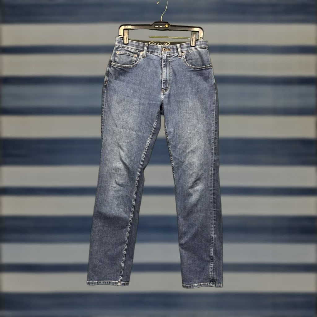 Eddie Bauer Eddie Bauer Travex Jeans Mens 32x32 Blue Straight Leg Stretch Denim Hiking Jeans Size US 32 / EU 48 - 1 Thumbnail