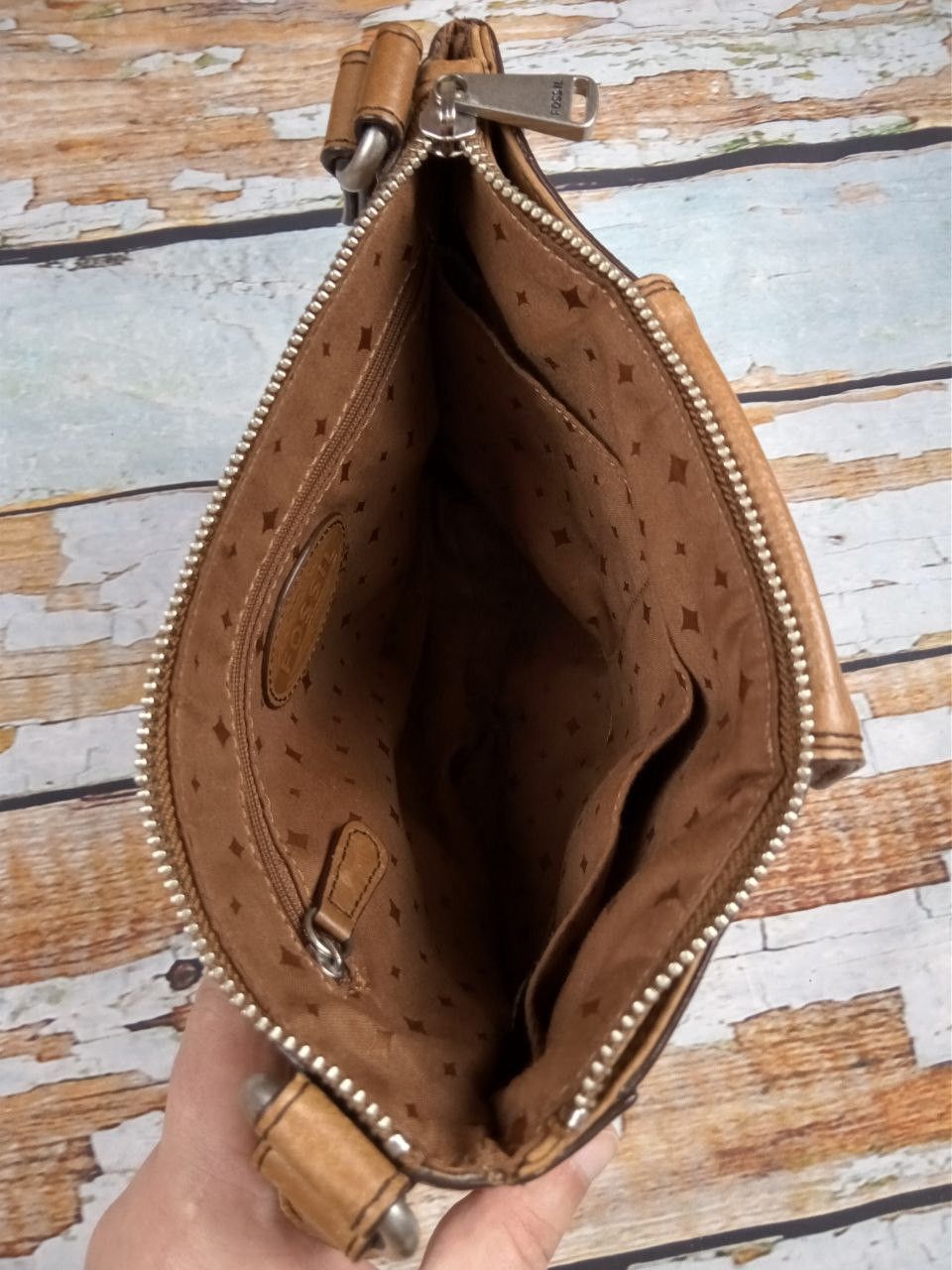 Fossil Fossil Leather Brown Women Bag Size ONE SIZE - 16 Thumbnail
