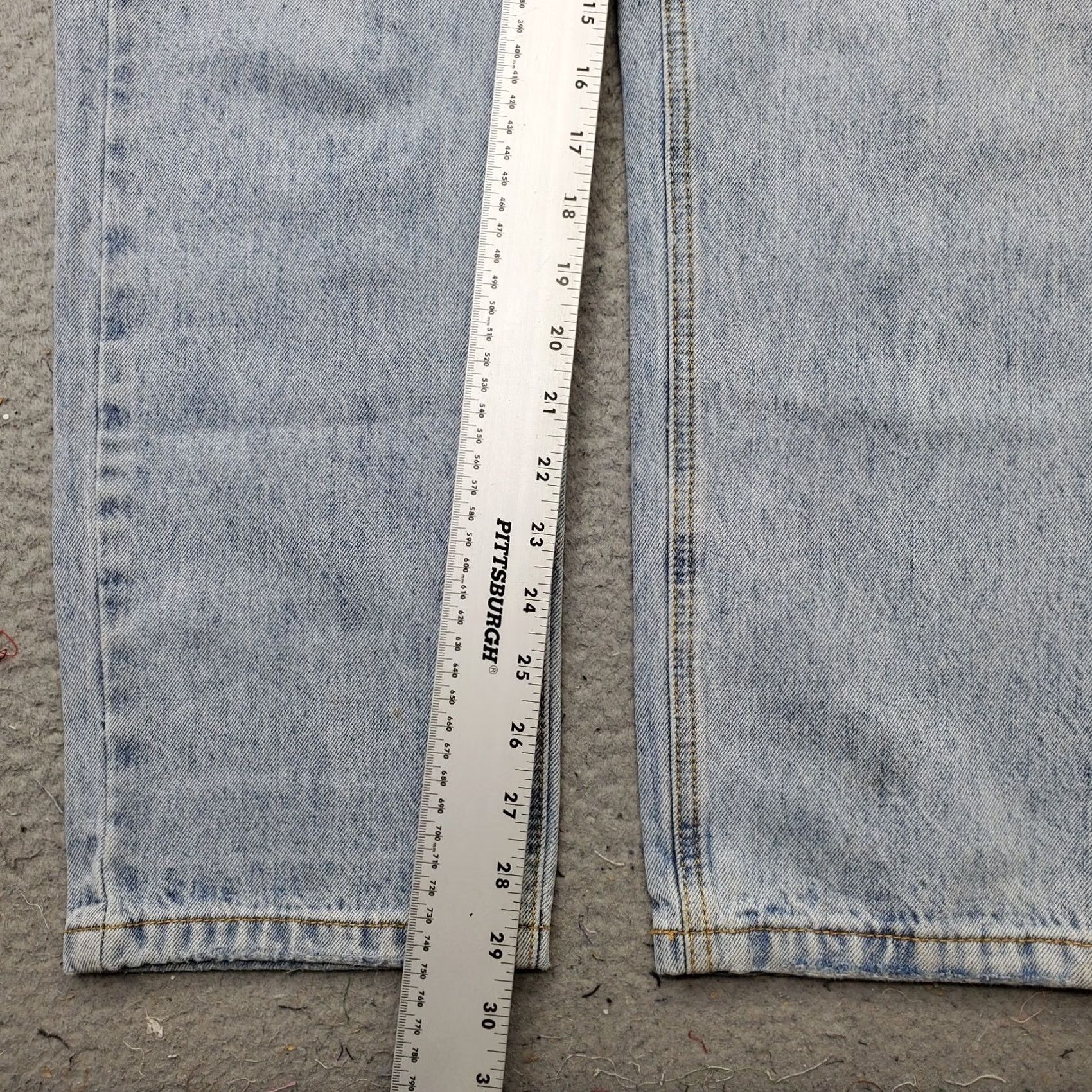 PRINCESS POLLY Princess Polly XX Asymmetric Jeans Womens 2 Blue Denim Straight Leg Button Fly Jeans Womens Size 2 Blue Denim 5-Pocket Design Regular Fit Mens? Womens Size 26" / US 2 / IT 38 - 4 Thumbnail
