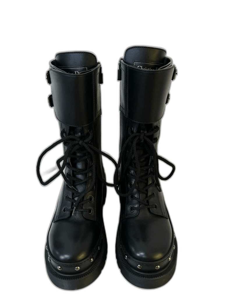 Dior Dior Black Martin Boots Size 36.5 Size US 7 / IT 37 - 1 Thumbnail
